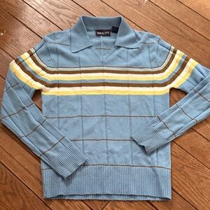 Vintage Ski Sweater with Stripes